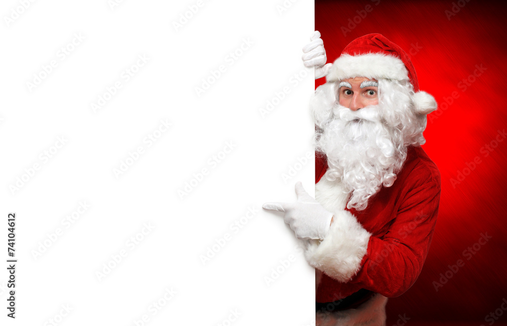 Leere Wand und Weihnachtsmann Leere Wand und Weihnachtsmann