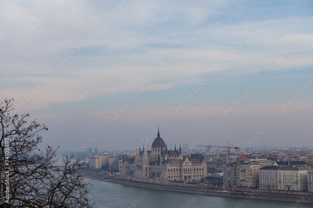 View of the Hungarian Parliament Building, Budapest