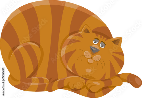 Fototapeta Naklejka Na Ścianę i Meble -  fat cat character cartoon illustration