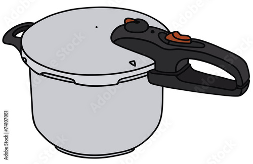 Vector illustration of hand drawn pressure cooker