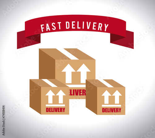 Delivery design over white background vector illustration