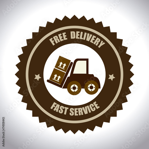 Delivery design over white background vector illustration