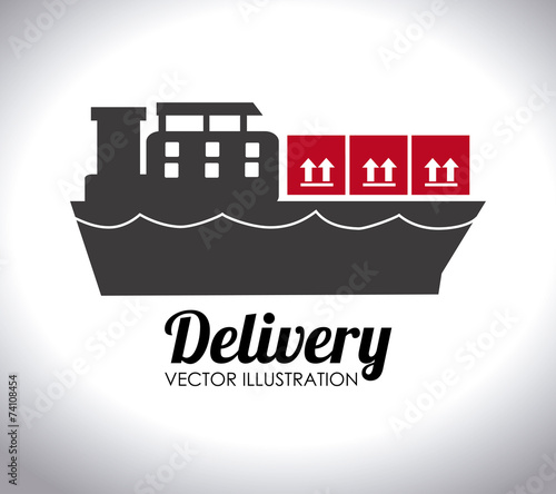 Delivery design over white background vector illustration