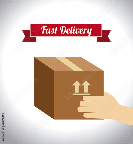 Delivery design over white background vector illustration