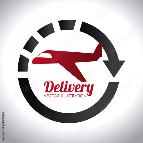 Delivery design over white background vector illustration