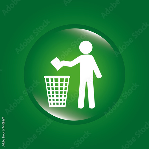 Ecology design over green backgroundvector illustration