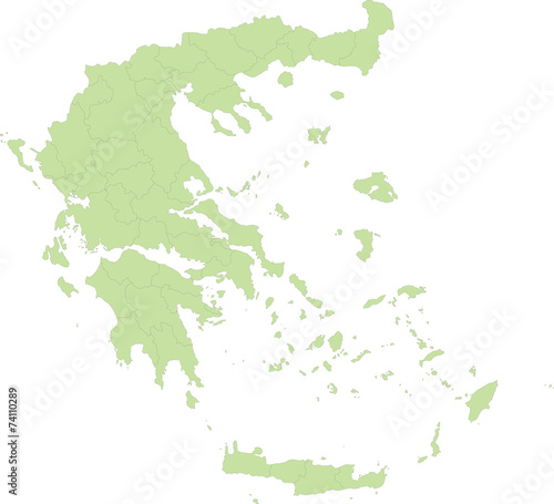 High detailed vector map of Greece