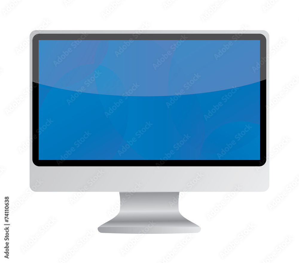 Vector illustration of modern computer display Vector illustration of modern computer display