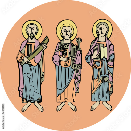 Saint figure. Vector illustration