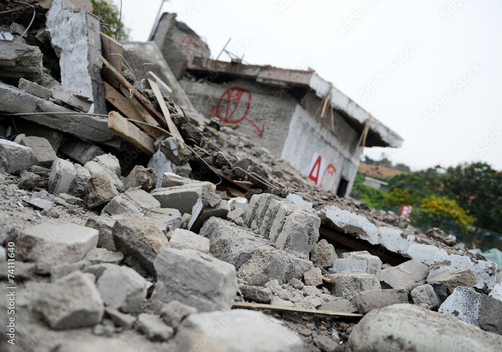destroyed building destroyed building