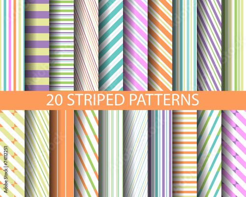 20 striped color  patterns