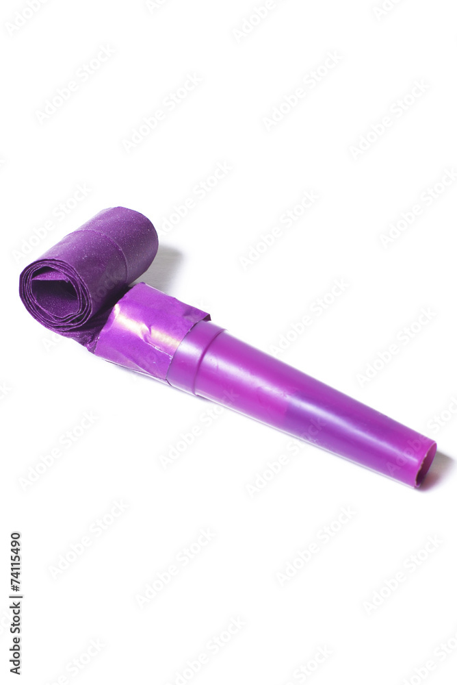 Party blower on white background Party blower on white background