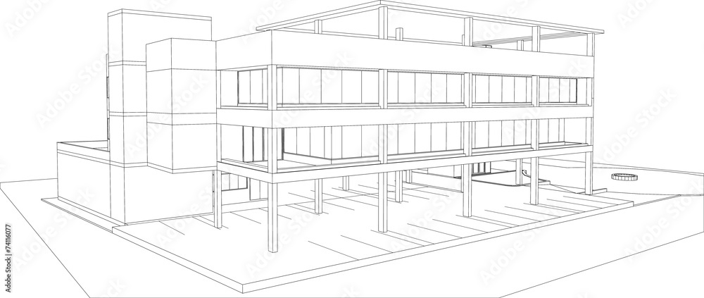 sketch design of buiding,vector 