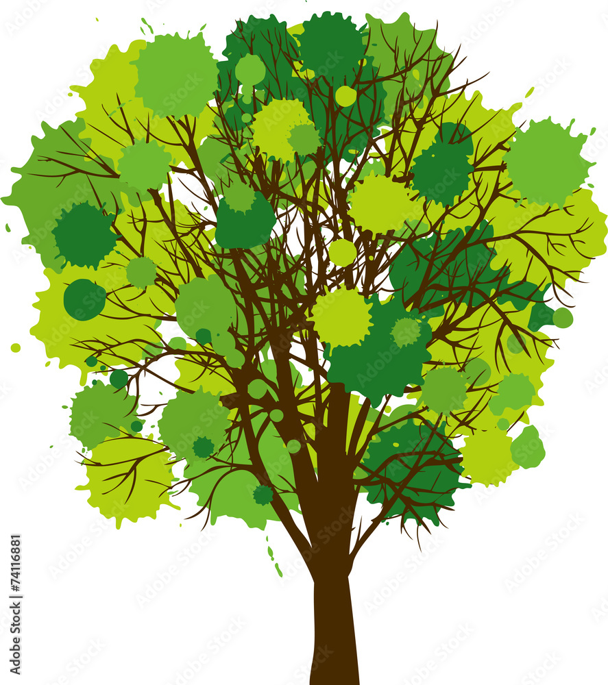 Vector background with tree Vector background with tree