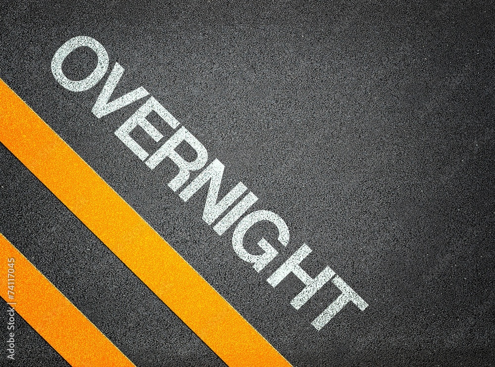 Overnight Text Writing Road Asphalt