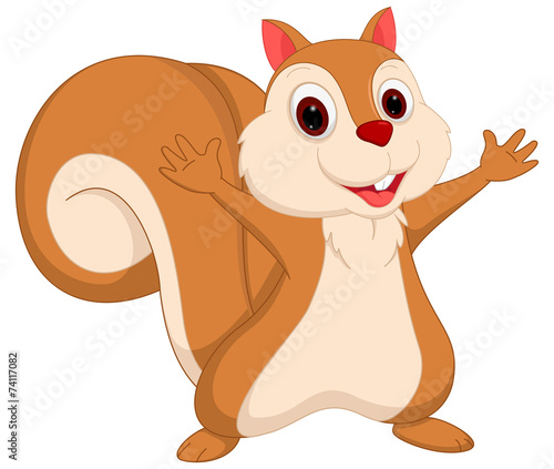 Happy squirrel cartoon