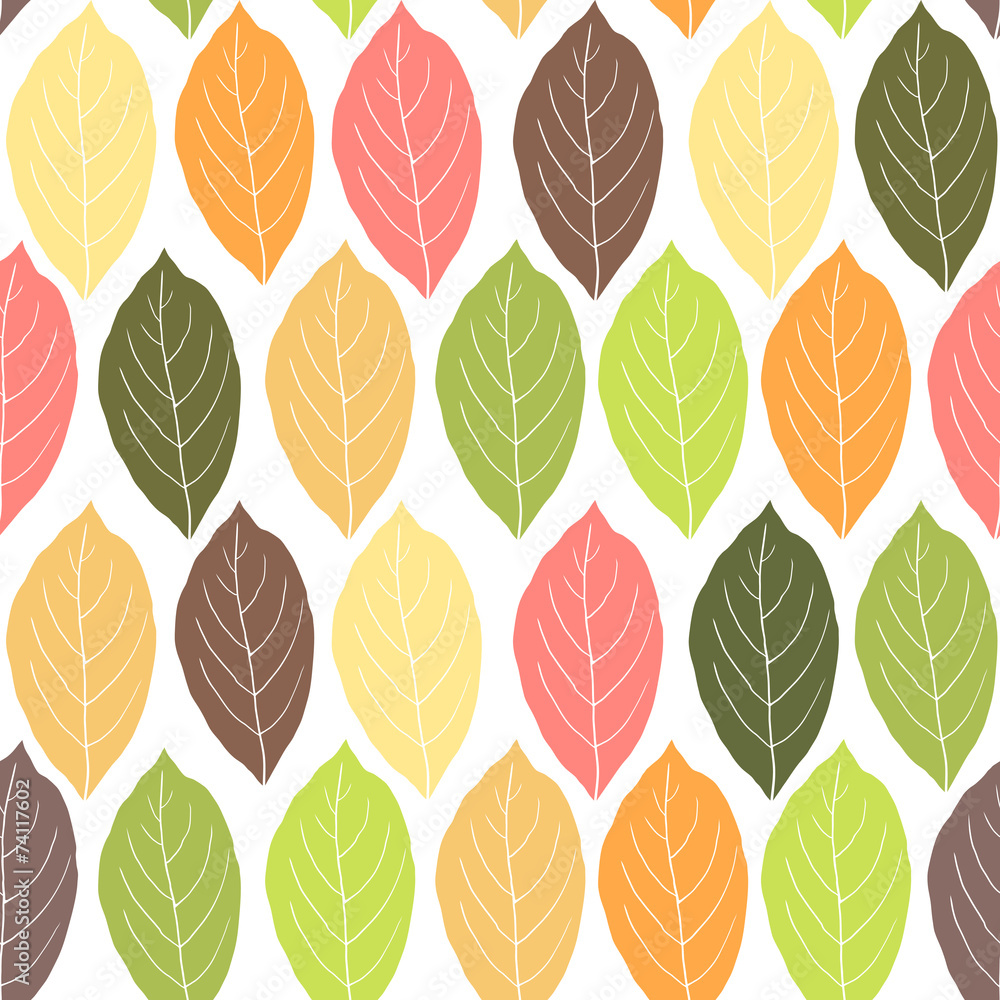 Fototapeta premium vector seamless pattern with leaves