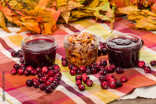 Φωτογραφία Cranberry sauce with apple cranberry relish