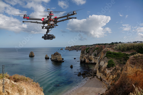 Aerial cliffs patrol