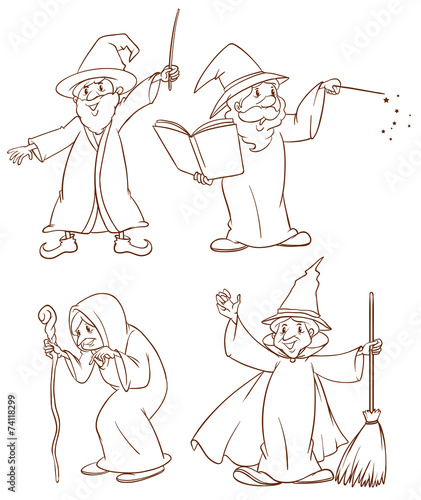 Four wizards