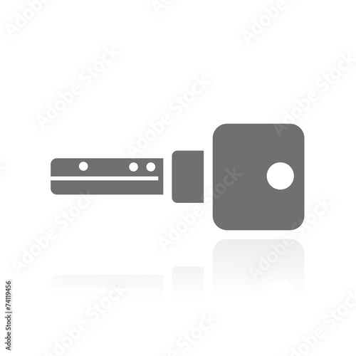 Icono llave de seguridad FB reflejo