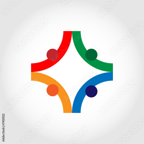 Team work. People pyramid.subordinate chief of staff