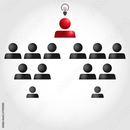 Team work. People pyramid.subordinate chief of staff