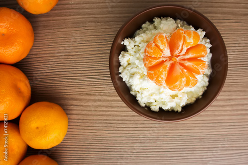Cottage cheese with mandarin