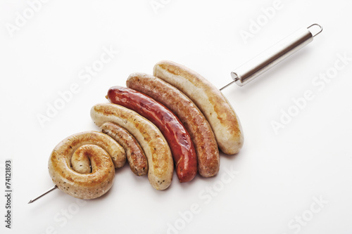 Verschiedene Bratwürste, Nürnberger Rostbratwurst photo