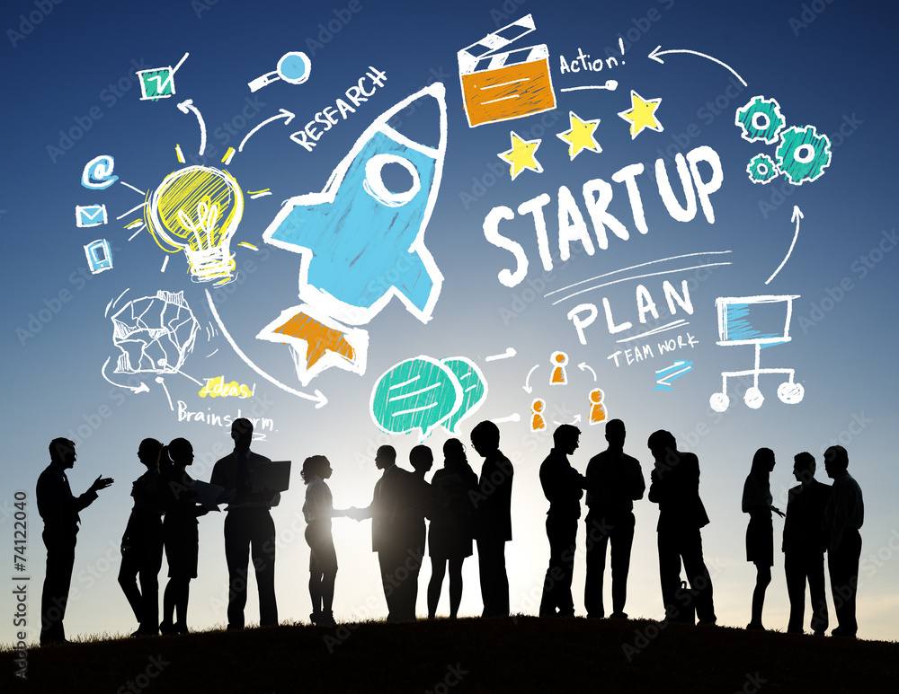Start Up Business Launch Success Business Communication Concept Start Up Business Launch Success Business Communication Concept