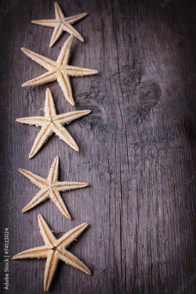 Marine items on wooden background Marine items on wooden background