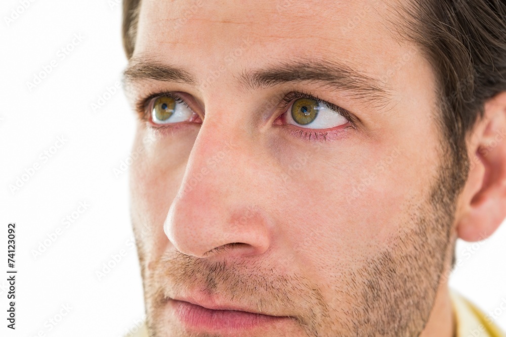 Obraz premium Close up of unsmiling man