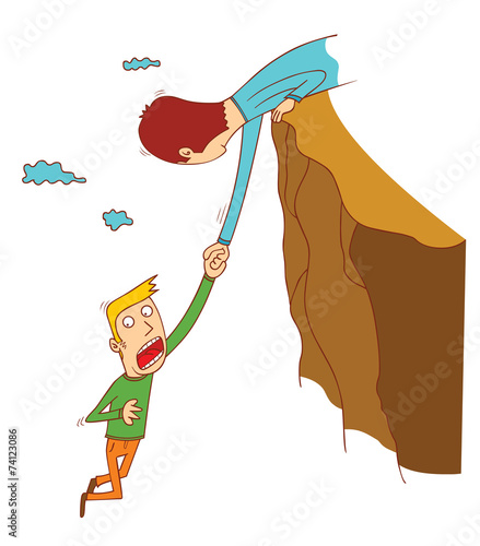 cliff falling