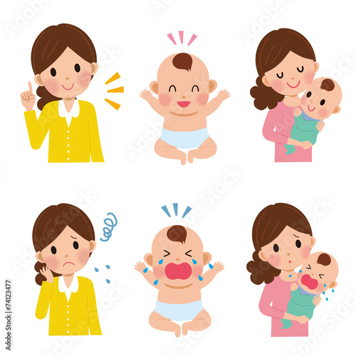 子育て　女性　赤ちゃん