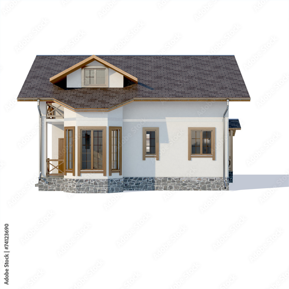 House on a white background Stock Illustration | Adobe Stock