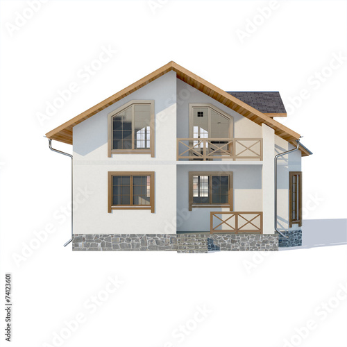 House on a white background