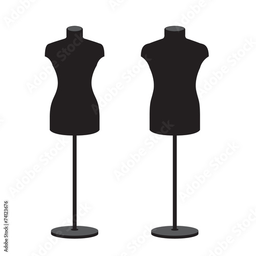 Mannequins for clothes male and female. Vector set.