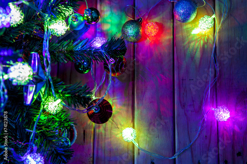 Christmas trees and lights and  Decoration