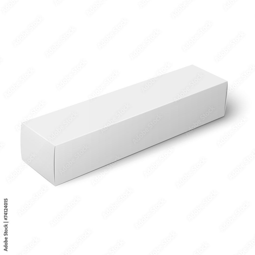 White paper box template. White paper box template.