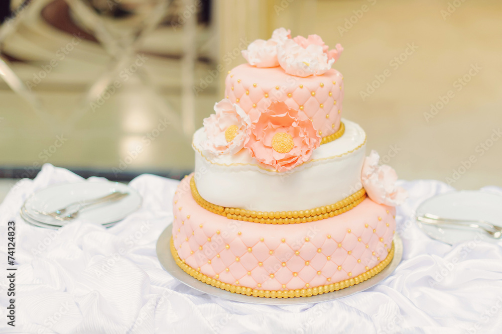Beautiful Cake at Restaurant Beautiful Cake at Restaurant