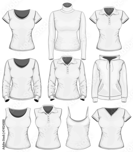 Big collection of women's clothes .