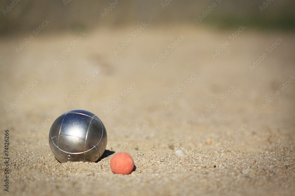 Naklejka premium 1 boule de pétanque