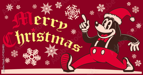 Vintage Toons: retro cartoon santa claus christmas character