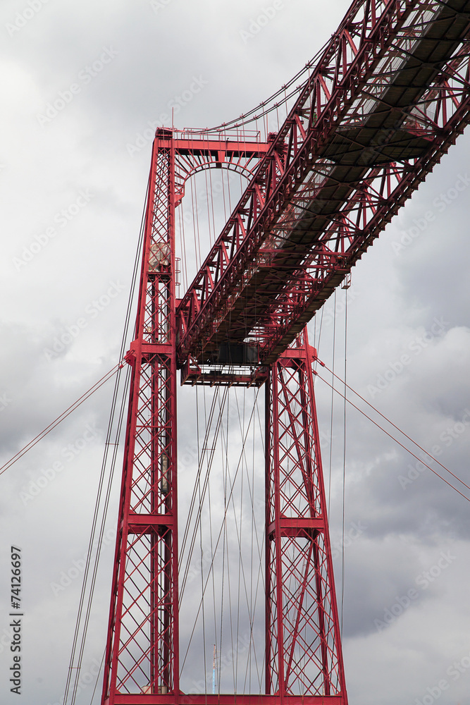 Iron tower of Vizcaya Bridge