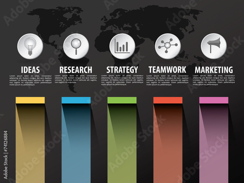 Timeline infographic with vector icons