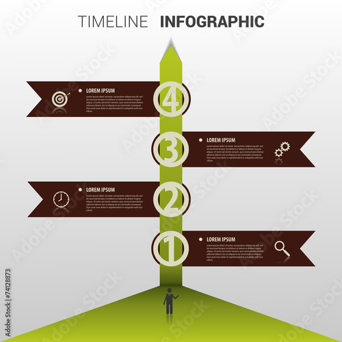 Timeline infographic Element. Template. Vector
