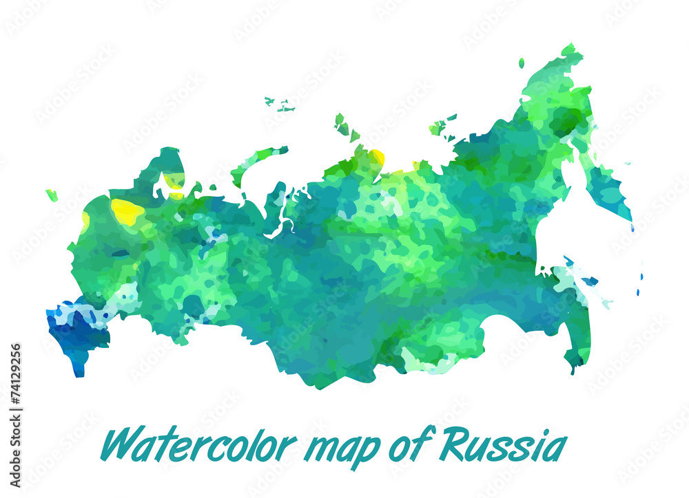 Obraz Mapa konturowa Federacji Rosyjskiej