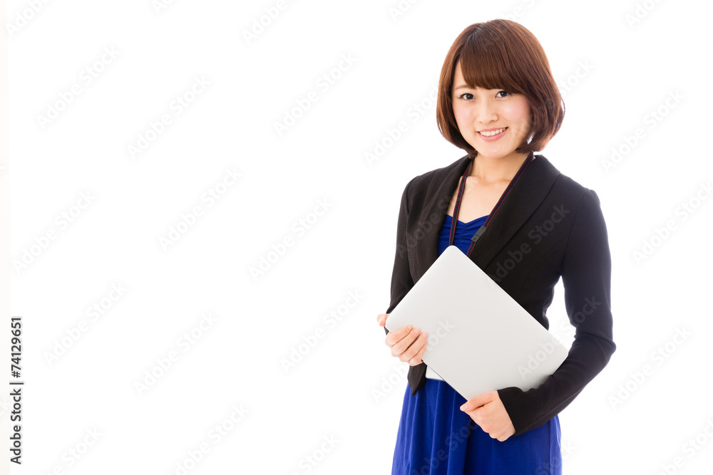 asian businesswoman on white background asian businesswoman on white background