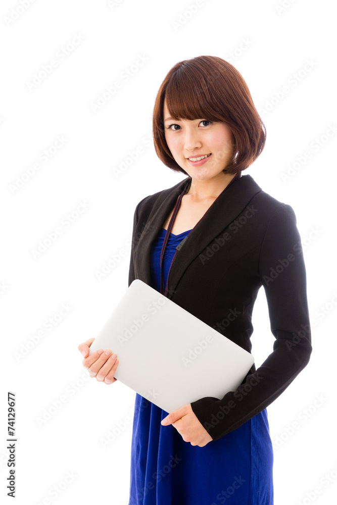 asian businesswoman on white background asian businesswoman on white background