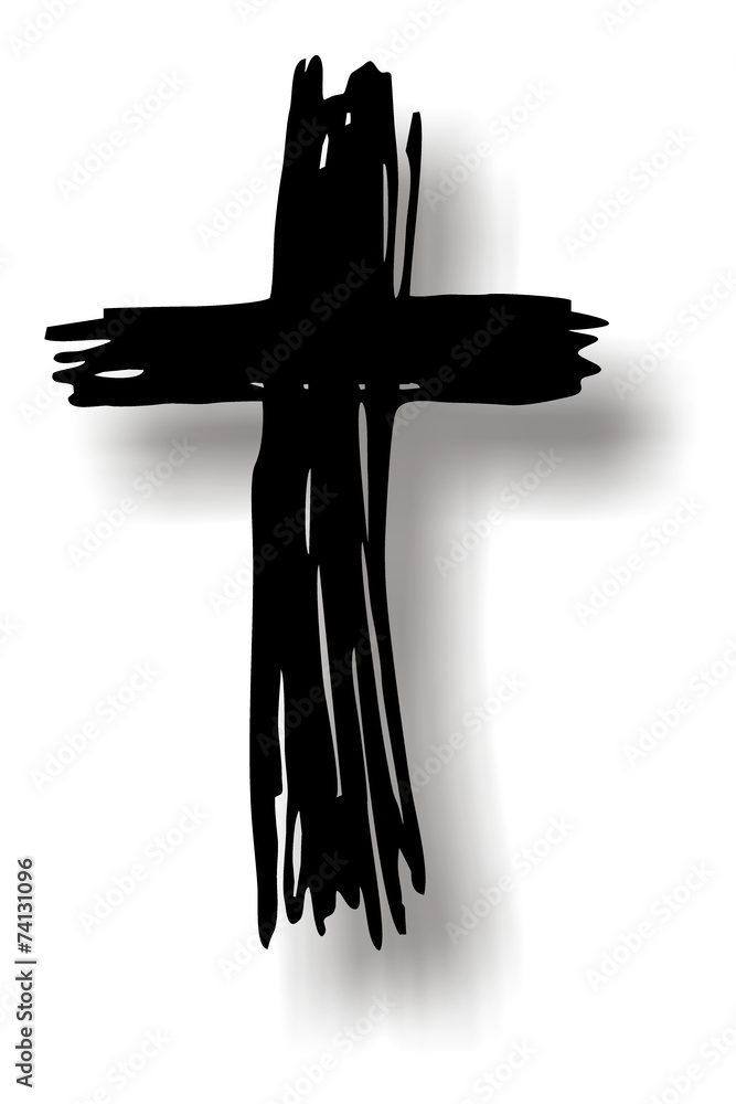 einfache schwarze Kreuz ClipArt